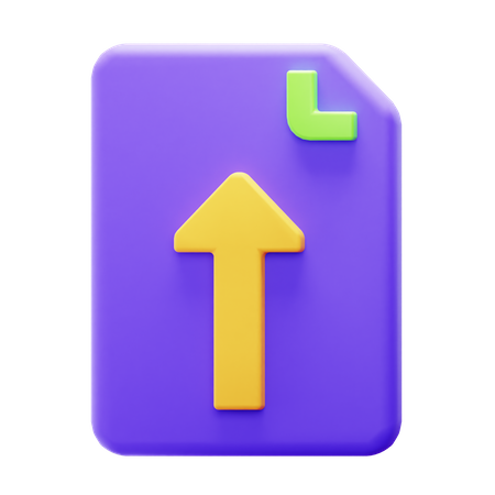 Upload File  3D Icon