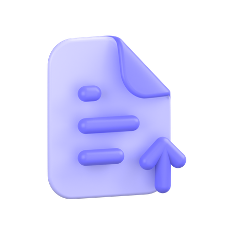 Upload File  3D Icon