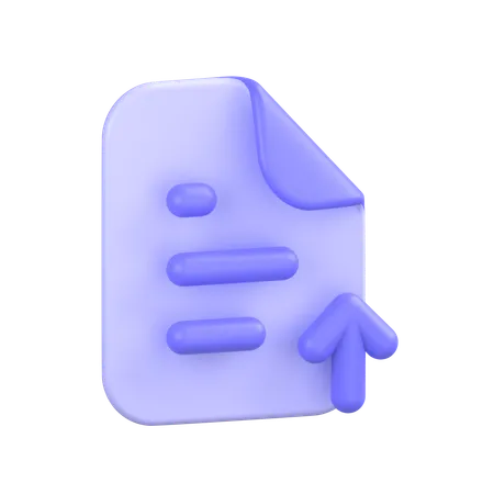 Upload File  3D Icon