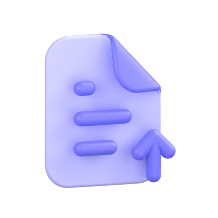 Upload File  3D Icon