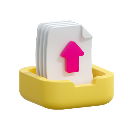 Upload File  3D Icon