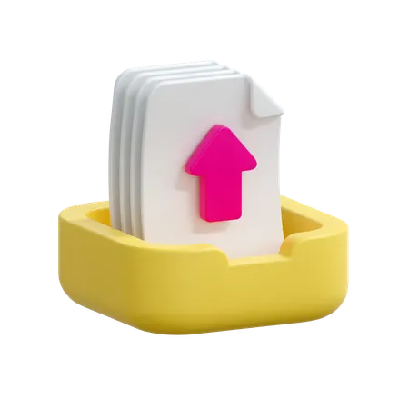 Upload File  3D Icon