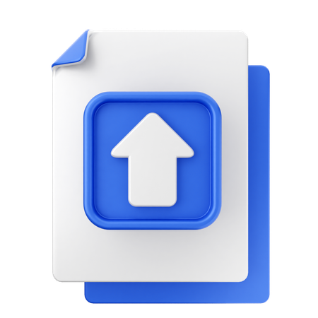 Upload File  3D Icon