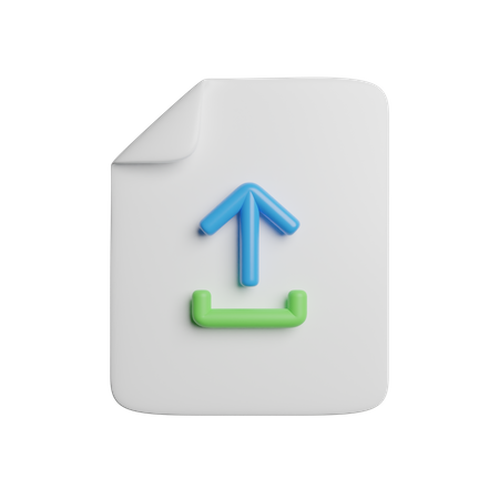 Upload File  3D Icon