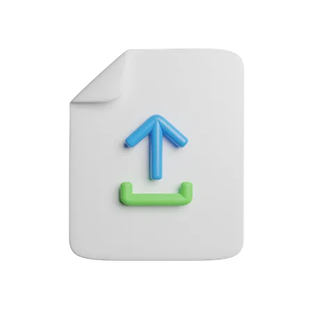 Upload File  3D Icon