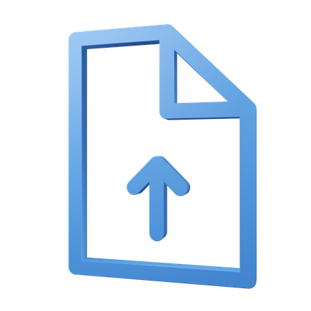 Upload File  3D Icon