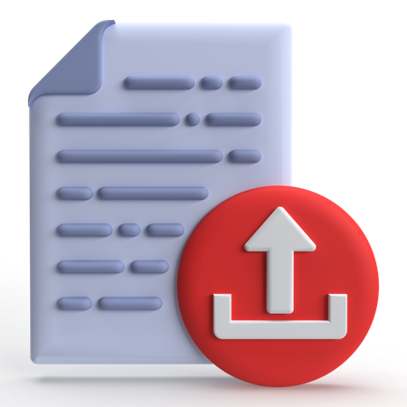 Upload File  3D Icon