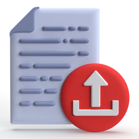 Upload File  3D Icon