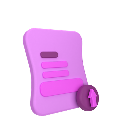 Upload file  3D Icon