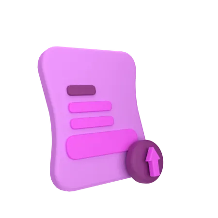 Upload file  3D Icon