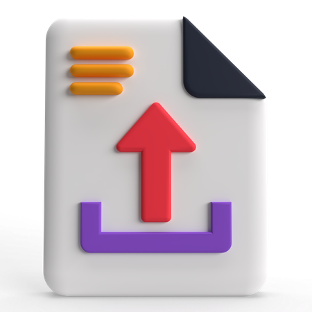 Upload File  3D Icon