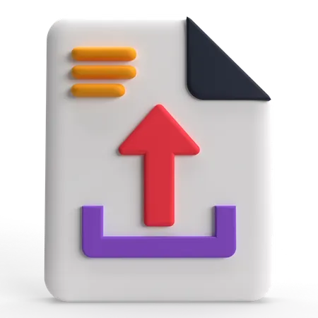 Upload File  3D Icon