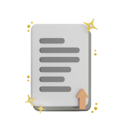 Upload File  3D Icon