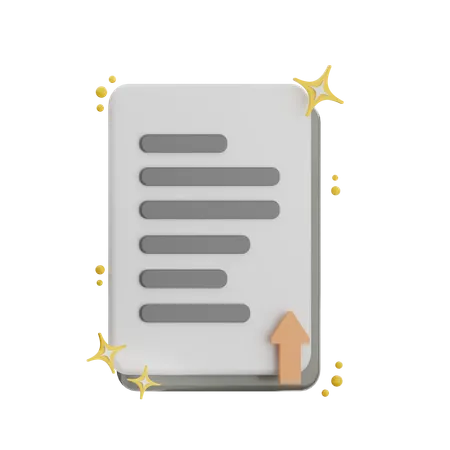 Upload File  3D Icon