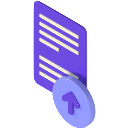 Upload File  3D Icon