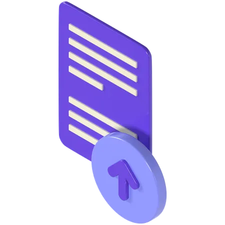 Upload File  3D Icon