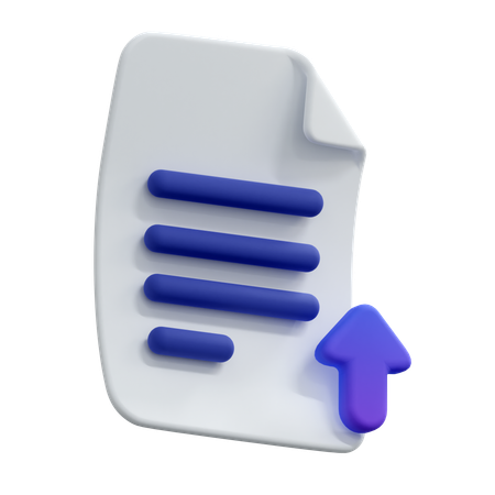Upload File  3D Icon