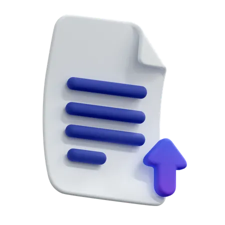 Upload File  3D Icon