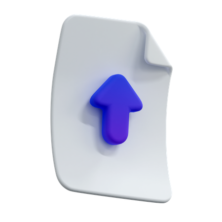 Upload File  3D Icon