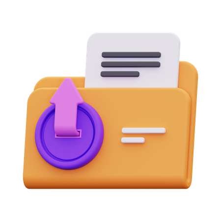 Upload file  3D Icon