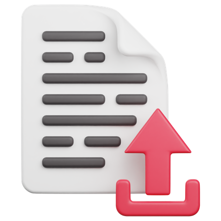 Upload File  3D Icon