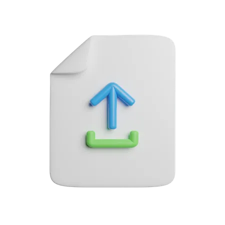 Upload File Database 3D Icon