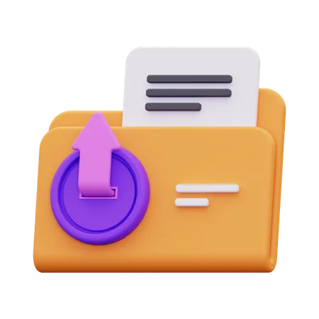 Upload file  3D Icon