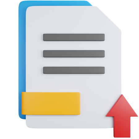 Upload File With The Down Arrow  3D Icon