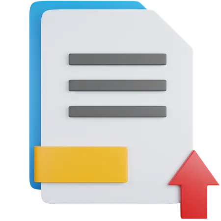 Upload File With The Down Arrow  3D Icon