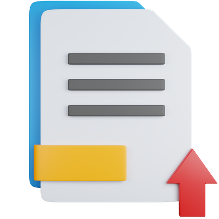 Upload File With The Down Arrow  3D Icon