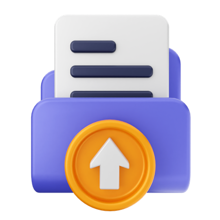 Upload Folder  3D Icon