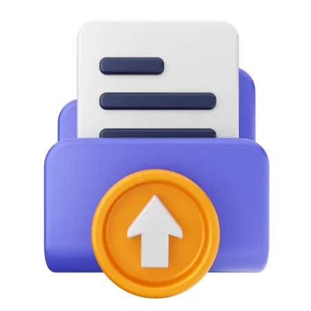 Upload Folder  3D Icon