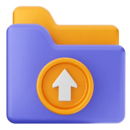 Upload Folder  3D Icon