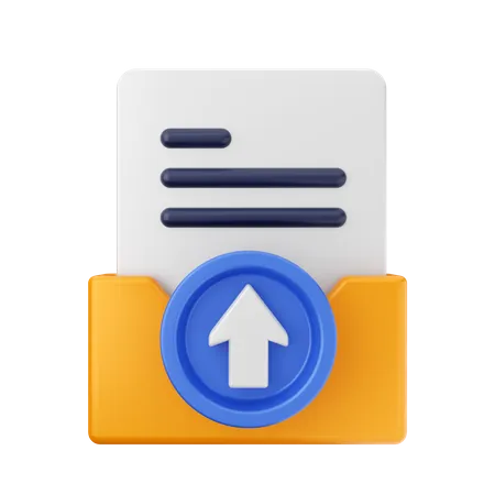 Upload Folder  3D Icon