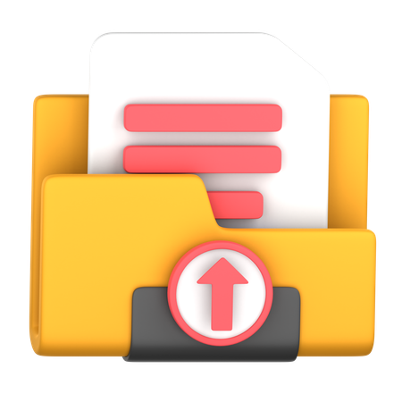 Upload Folder  3D Icon