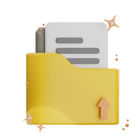 Upload Folder  3D Icon