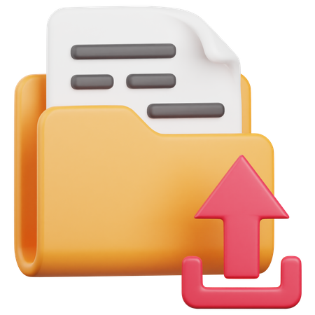 Upload Folder  3D Icon