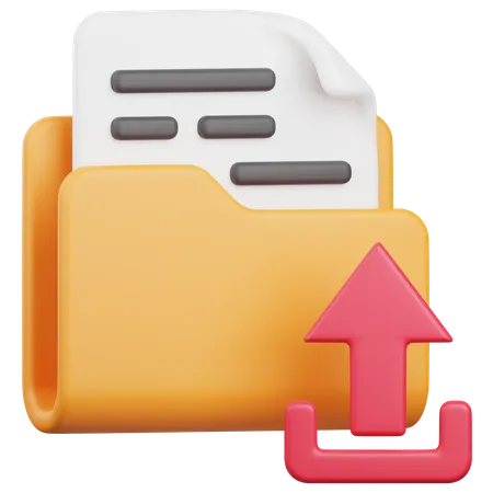 Upload Folder  3D Icon