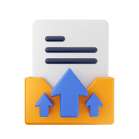 Upload Folder  3D Icon