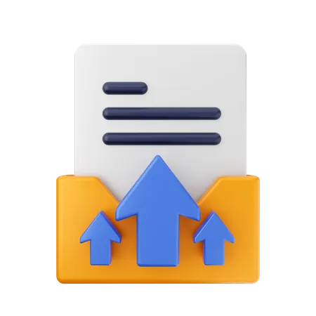 Upload Folder  3D Icon