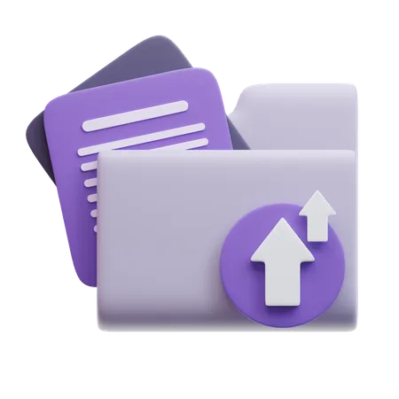 Upload Folder  3D Icon