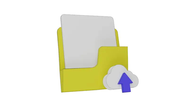 Upload Folder  3D Illustration