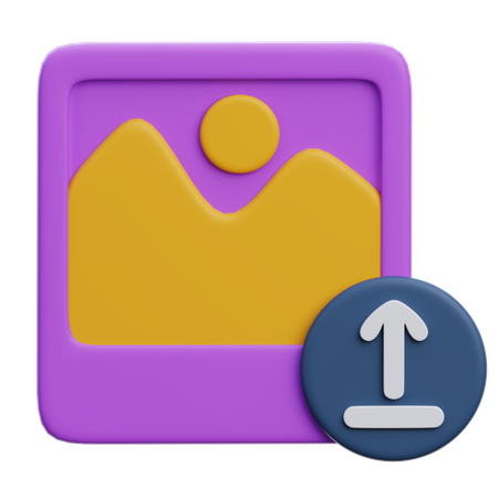 Upload Image  3D Icon