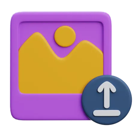 Upload Image  3D Icon