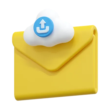 Upload Mail Illustration 3D Icon