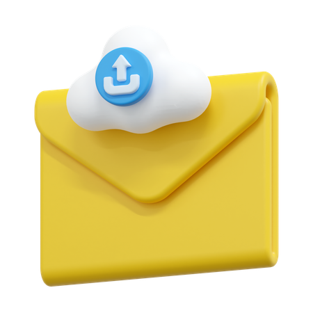 Upload mail  3D Icon