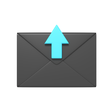 Upload Mail  3D Icon