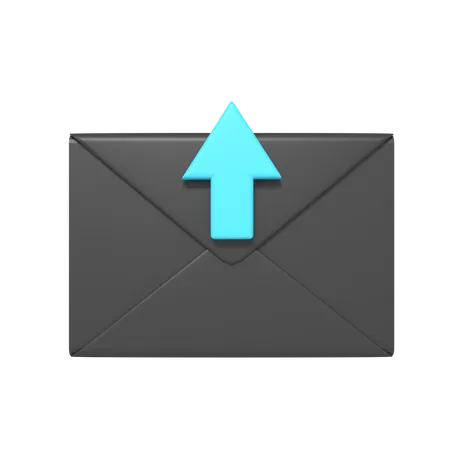 3 D Icon Of Envelope With Arrow Up 3D Icon