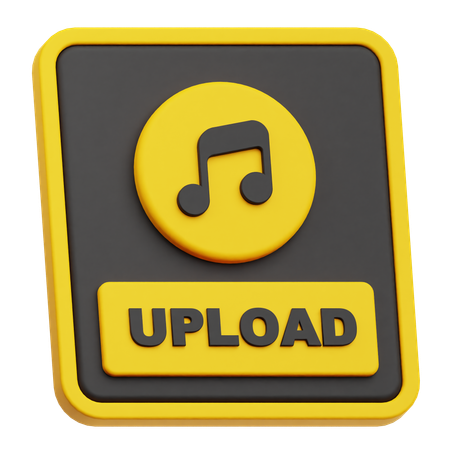 Upload Music  3D Icon