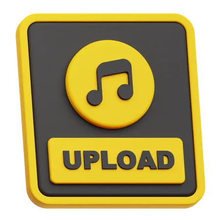 Upload Music  3D Icon